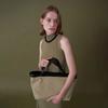 Toro Leather Handle Canvas Bag_beige