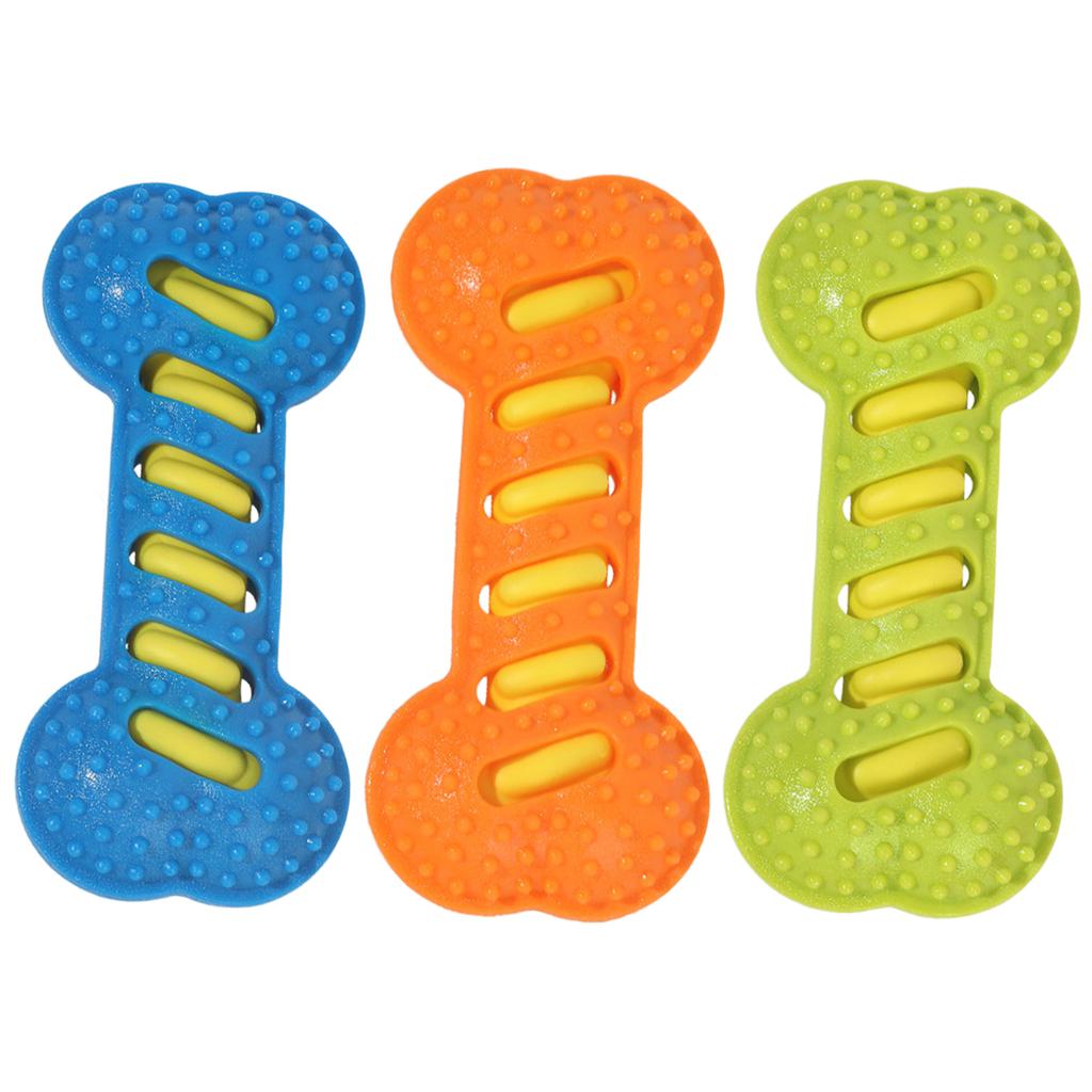 3Pcs Teeth Cleaning Molar Stick Squeaky Bones Interactive Massage Toothbrush Dog Toy Textured Teething Bone Puppy Chew Toy