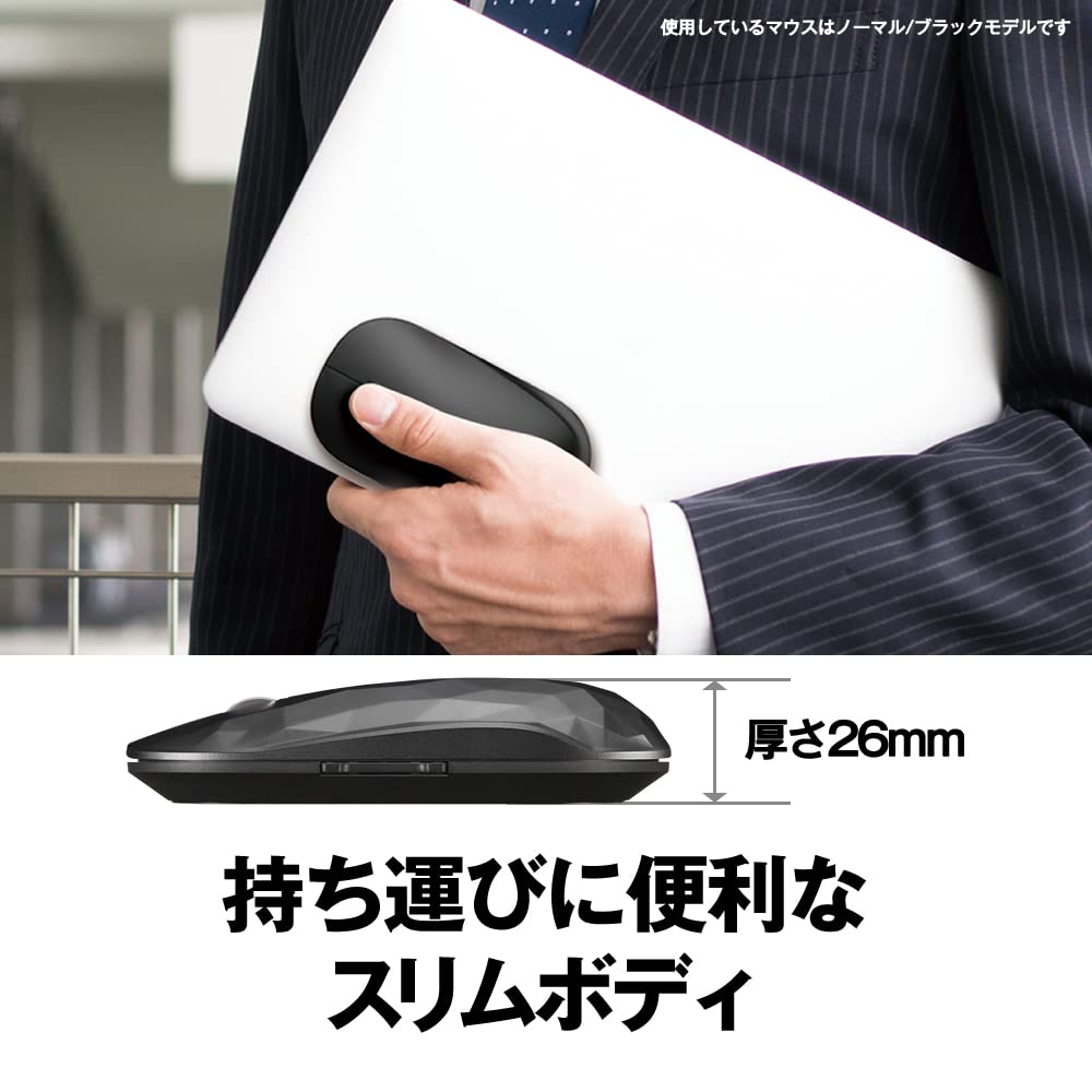 Buffalo Wireless Mobile Mouse Receiver Included FLEXUS Thin and Lightweight 5 Buttons Buttons Wireless Quiet BlueLED MIL Standard Compliant dpi