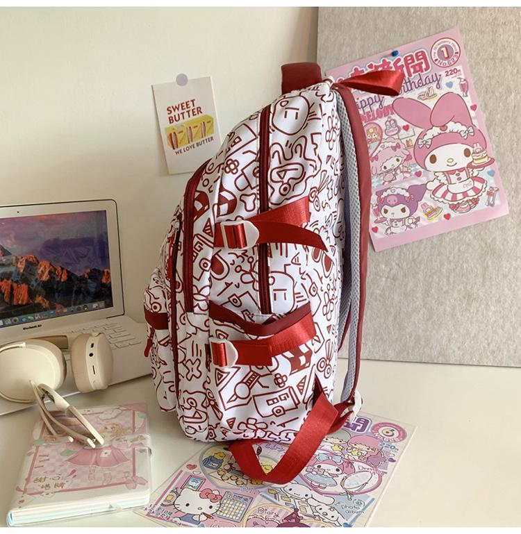 2024 Korean-Style Large Capacity Backpack for Junior High Students: Fashionable, Casual, Versatile Campus Gear