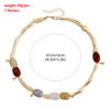 Vintage Bamboo Tube Metal Necklace Women Irregular Colorful Beaded Splicing Necklace Elegant Fashion Banquet Jewelry Accessories