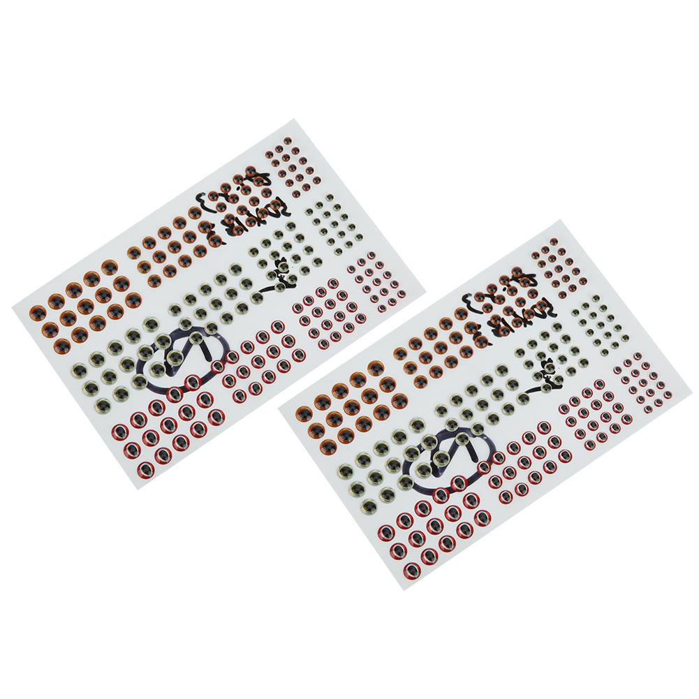 2 Sheets Three Dimensional Artificial Simulation Lure Bait Fish Eyes Set DIY Sticker