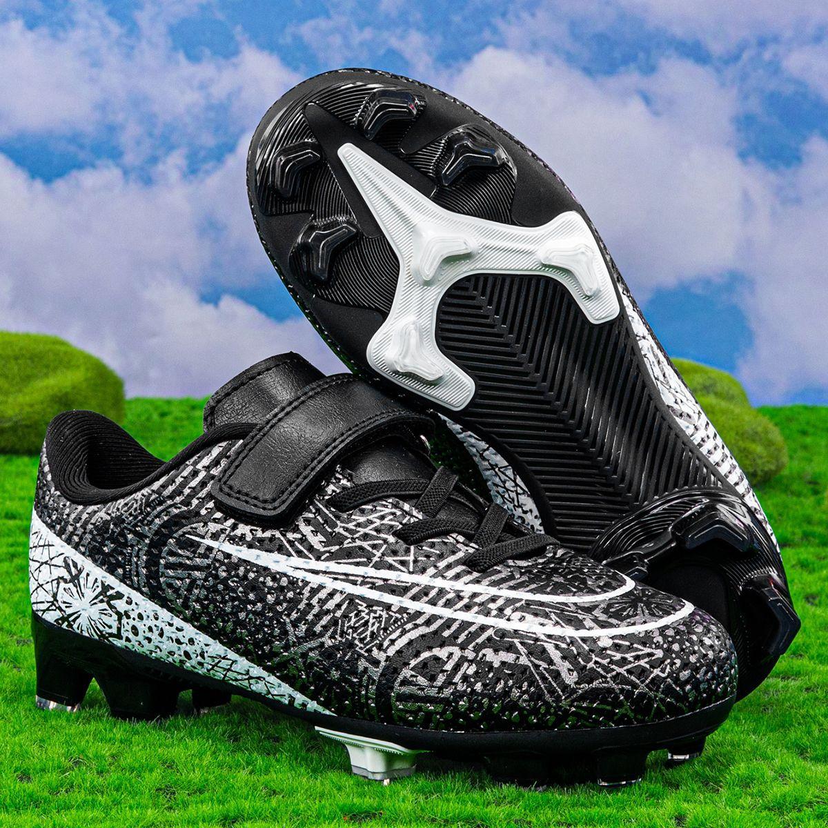 

Children s football shoes low-top Velcro new primary school students training shoes indoor foreign minister broken nails 28