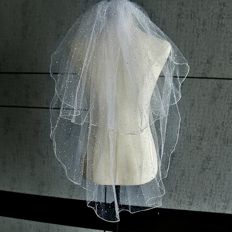 Short Wedding Veil for Bride White Bridal Veil Bachelorette Party Veil Headpiece Engagement Event Formal Veil Headdress