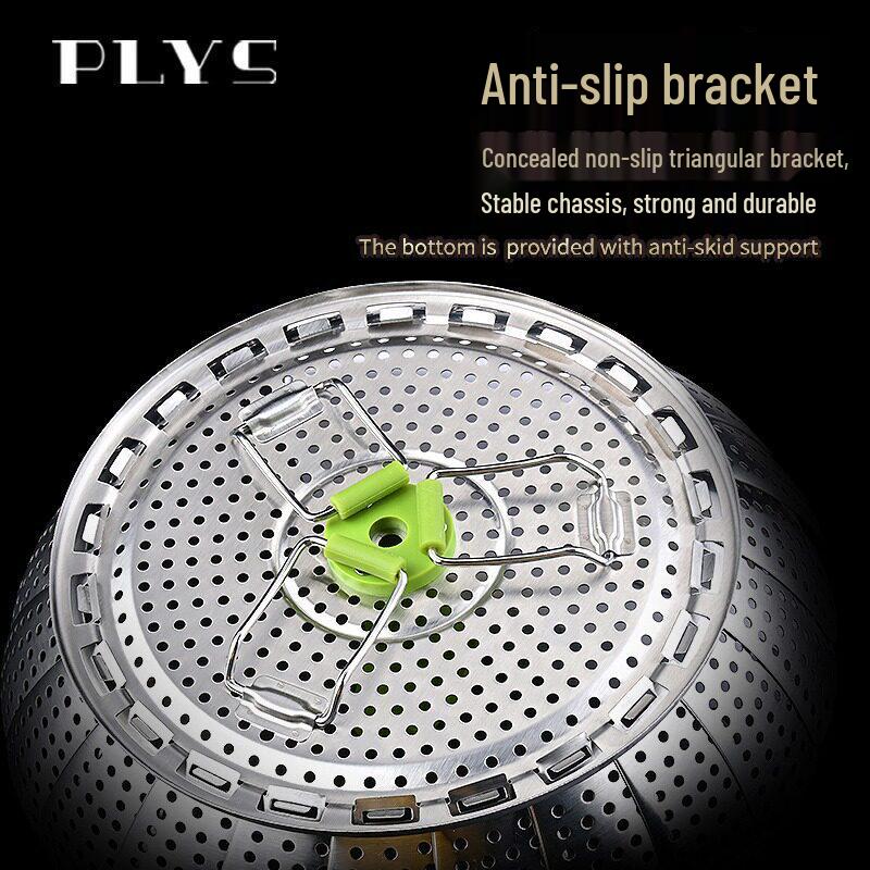 Stainless Steel Foldable Steamer Basket for Vegetables and Bread Cooking