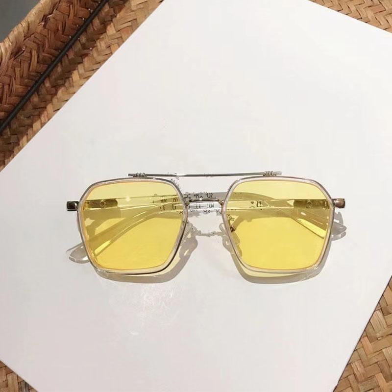 Vintage Large Frame Square Sunglasses Women'S Brand Designer Metal Sun Glasses Men'S Outdoor Driving Eyewear Uv400