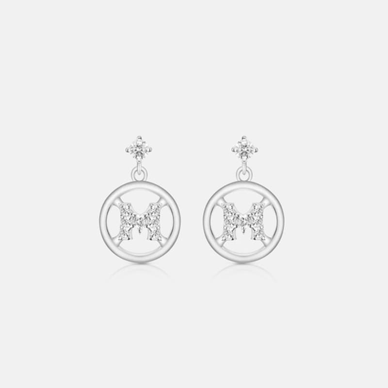 METROCITY JEWELRY M Basic Sterling Silver White Earrings A253SE0471WPH