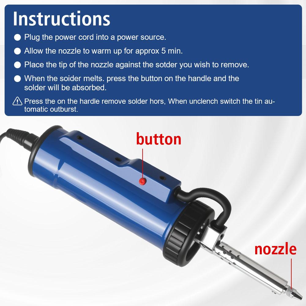 Electric Solder Tin Sucker Vacuum Soldering EU/US Plug New Desoldering Machine Remove Pump ADT03