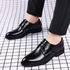 FashionMen Fashion Shoes Slip On Round Toes Leather Dress Shoes Men Business Lace Up Oxfords Leather Dress Shoes Big Size 48