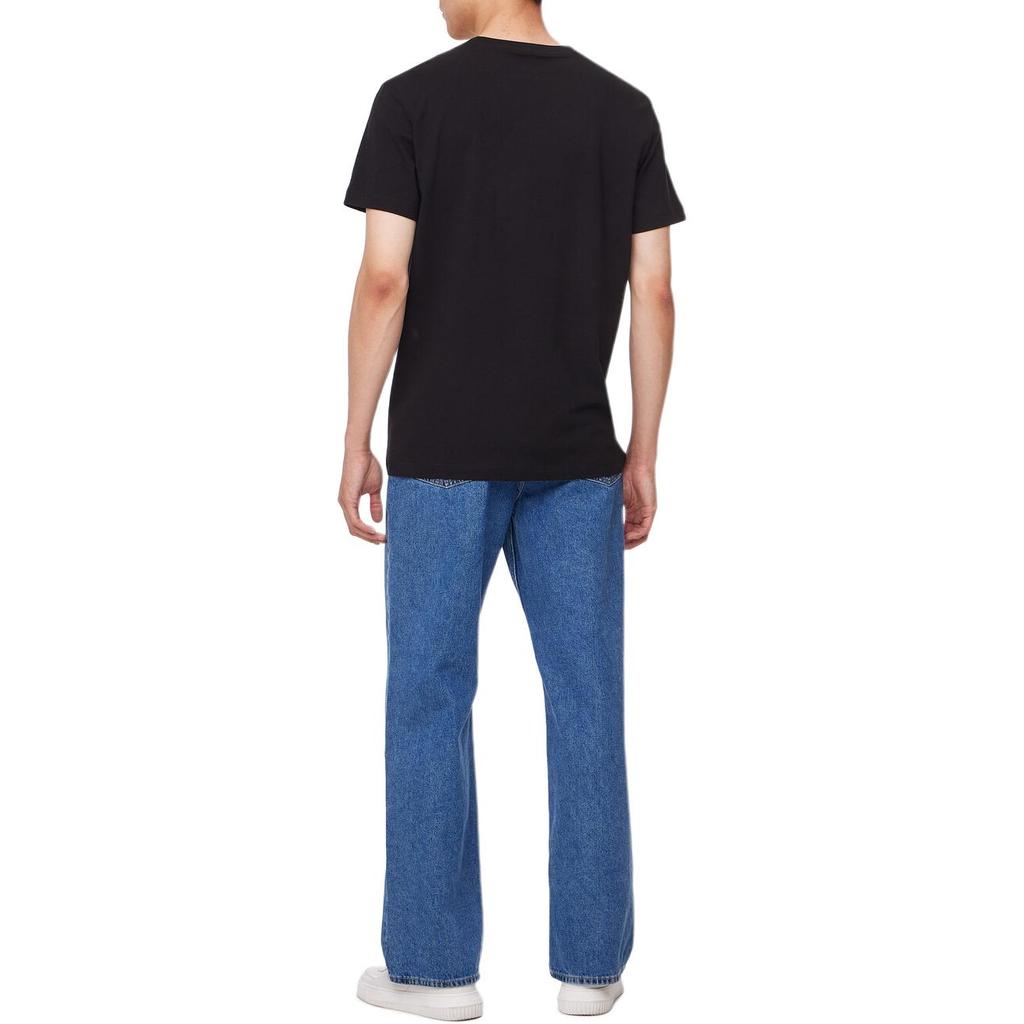 Calvin Klein Jeans Comfortable Casual Round Neck Short Sleeve T-Shirt Unisex Tops Black J326954-BEH