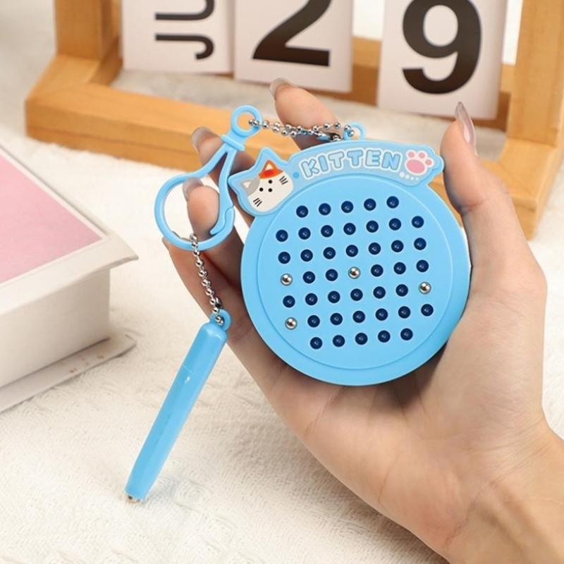 Mini Cute Cartoon Steel Ball Drawing Board Non Toxic Doodle Toy Pocket Sized Bag Charm Kids Birthday Gift Party Favor