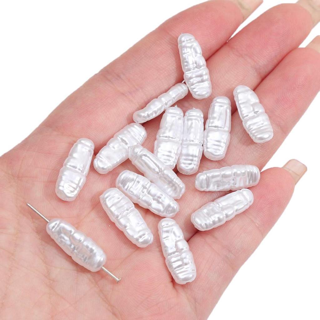 Geometry Shaped Imitation ABS Pearl Beads Straight Hole DIY Bracelet Jewelry Accessories