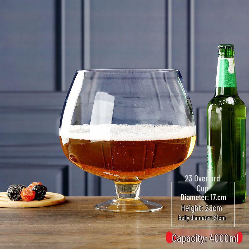 Giant Extra Large Beer and Wine Glass - Hero Cup Stemware, Large Capacity