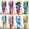 2022 European & American Beach Cover-up: Printed Long Robe & Bikini Sun Protection Dress