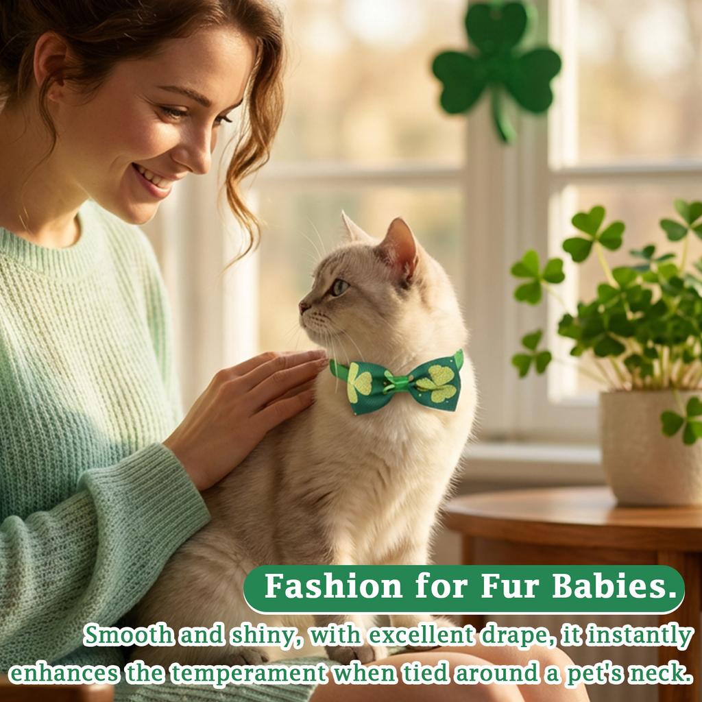 St. Patrick's Day Pet Collar Necklace Butterfly Dog Collar Pet Accessories Festival Decoration