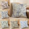Retro Ink Prints Beautiful Cushion Cover Silky elegant Comfort Sofa Bed Invisible zipper Beach pillowcase