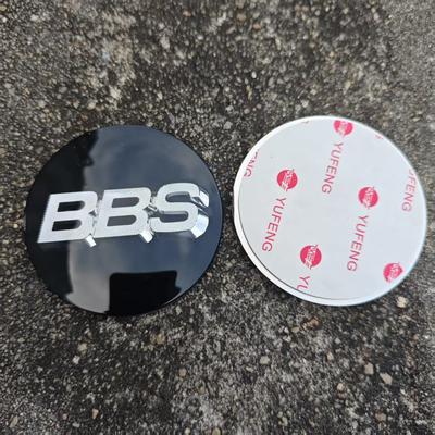 4pcs 70mm Black Silver BBS Emblem Stickers Modified Acrylic Wheel Hub Center Cover For BBS 0924030 5624073 5624120