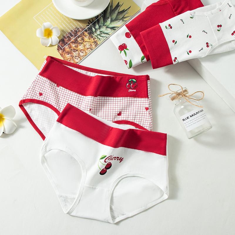 4 sztuki majtek damskich bawełnianych z wysokim stanem bielizna dziewczęca majtki seksowna kobieca oddychająca bielizna