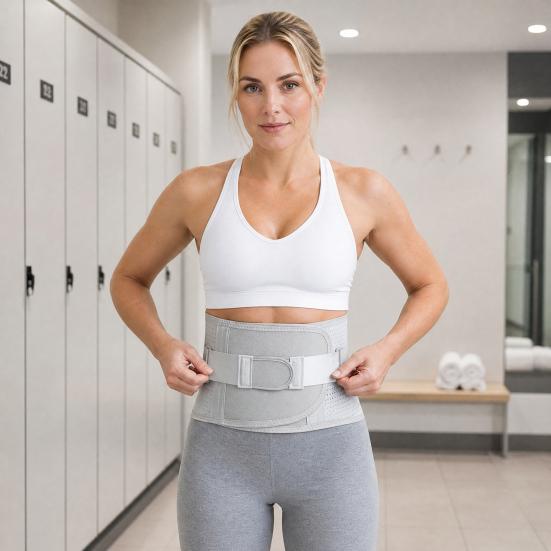 Breathable Back Support Brace, Adjustable Waist Wrap for Lower Back Pain Relief, Herniated Disc, Lumbar Compression Belt for Sports, Fitness