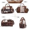Handmade Cowhide & Hair-On Leather Duffle Bag: 22" Weekender Holdall