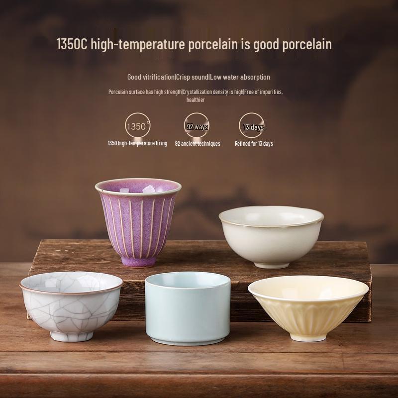 Five Great Kilns Ceramic Kung Fu Tea Cup