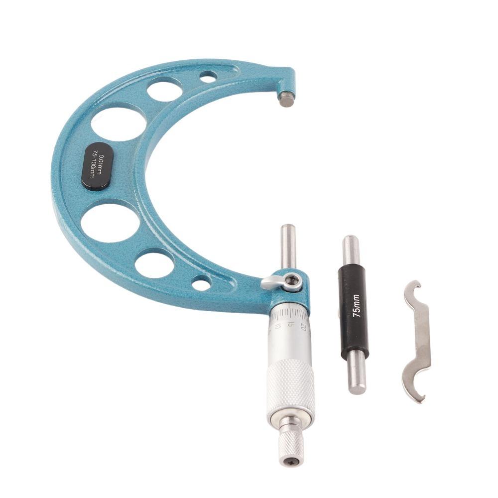

Carbon steel Outside Micrometer 0.01mm 75-100mm Micrometer Gauge High Accuracy Thickness Measuring Tool Metric Measurement синий