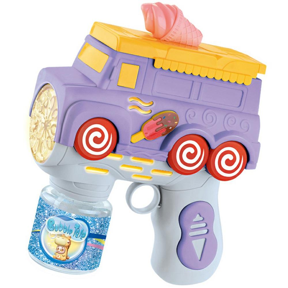 333-38 Bubble Machine Toy for Kids Ice Cream Truck Automatic Handheld Bubble Gun B