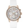 Sunrise White Dial Rose Gold Stainless Steel Ladies Quartz Watch W0616L1