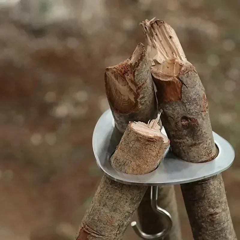 Outdoor Camping Campfire Rack, Stainless Steel Barbecue And Picnic Tripod, Adjustable Hanging Pot, Picnic Supplies, Fire Support