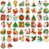 50 Cute Christmas Cartoon Waterproof Stickers for Phone Cases, Water Cups, Desktops, and Journals