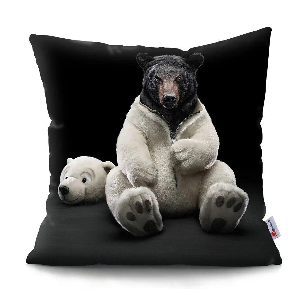 Roztomilá legrační zvířátka povlak na polštář pohovka do auta domácí dekorace povlak na polštář polyester