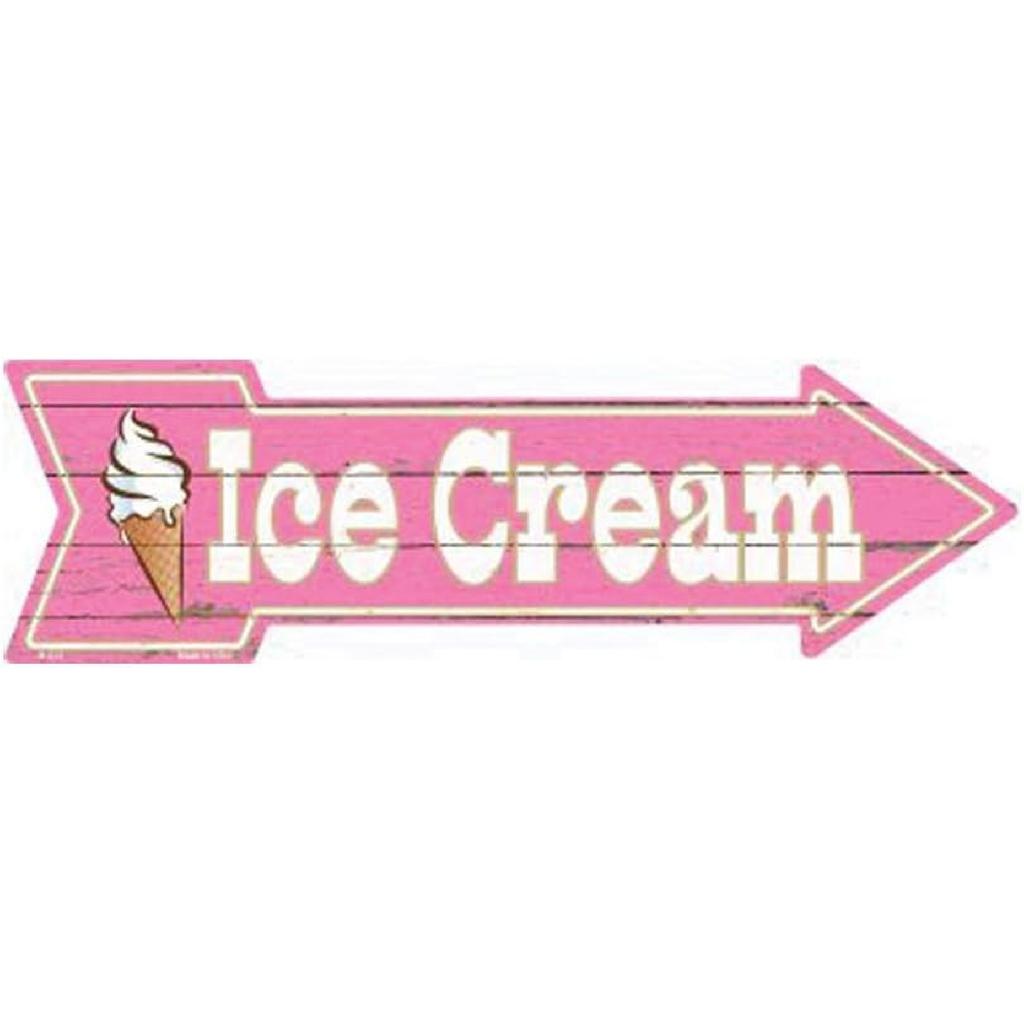 SMART BLONDE Ice Cream Novelty Metal Arrow Sign A-275