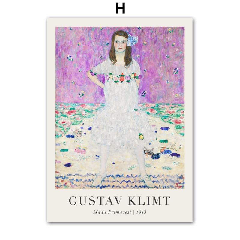 Klasyczny Gustav Klimt Abstrakcyjna Figura Dzieło Sztuki Pocałunek Drzewo Życia Plakat Malarstwo na Płótnie i Druki Obrazy Ścienne Dekoracja Domu Prezenty