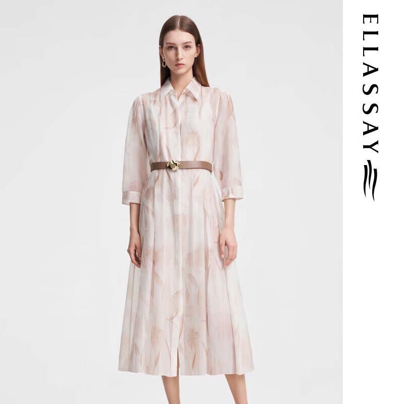 

ELLASSAY Women s Ombre Two-Piece Shirt Dress S