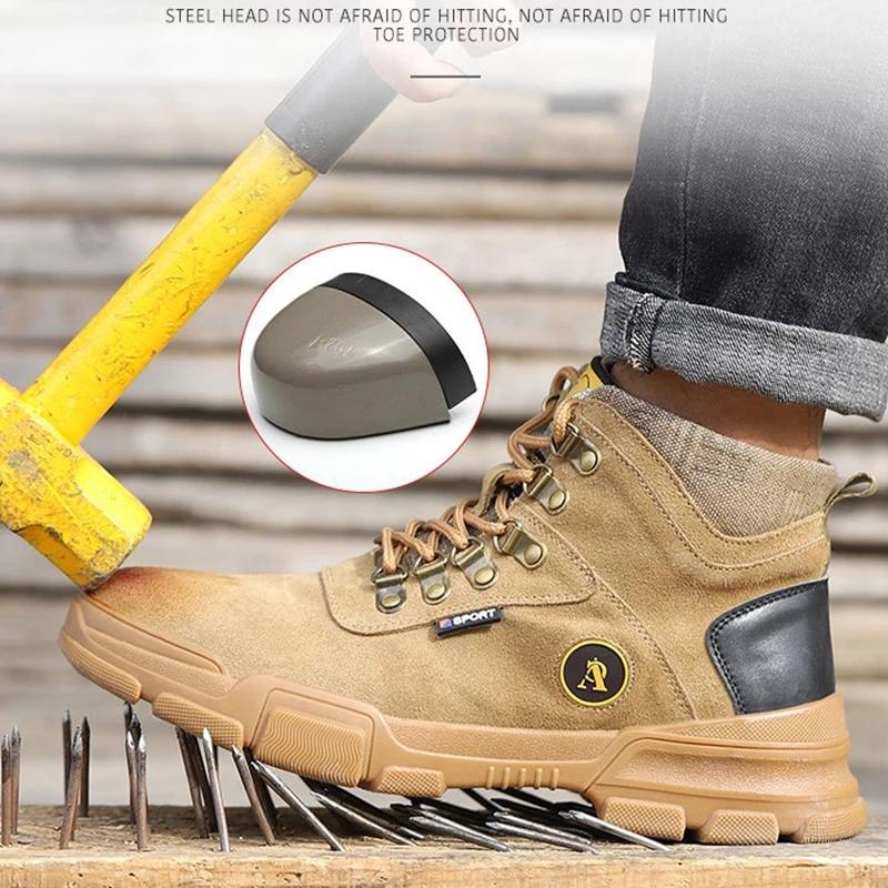 Pánské tenisky Anti-Smash Bezpečnostní boty s ocelovou špičkou Pánské turistické boty Pracovní obuv Anti-piercing Pánské bezpečnostní boty Nezničitelné bezpečnostní boty