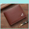New Men's Wallet Short Wallet Men Youth Business Casual Horizontal Leather Wallet Fashion Large Capacity Soft Leather Wallet Characters)