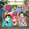 1Pc The Powerpuff Girls Printed rectangle carpet, home door mat, outdoor travel protection carpet A1