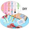 Sturdy Beadable Keychain Designs Pack  60 Pcs Metal Rods Resealable Bags and Cards for Unique Pendant Craft Supplies