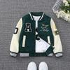 Children's Jacket Spring and Autumn Fashion Men's Letter Striped Baseball Uniform Boys Children's Jacket