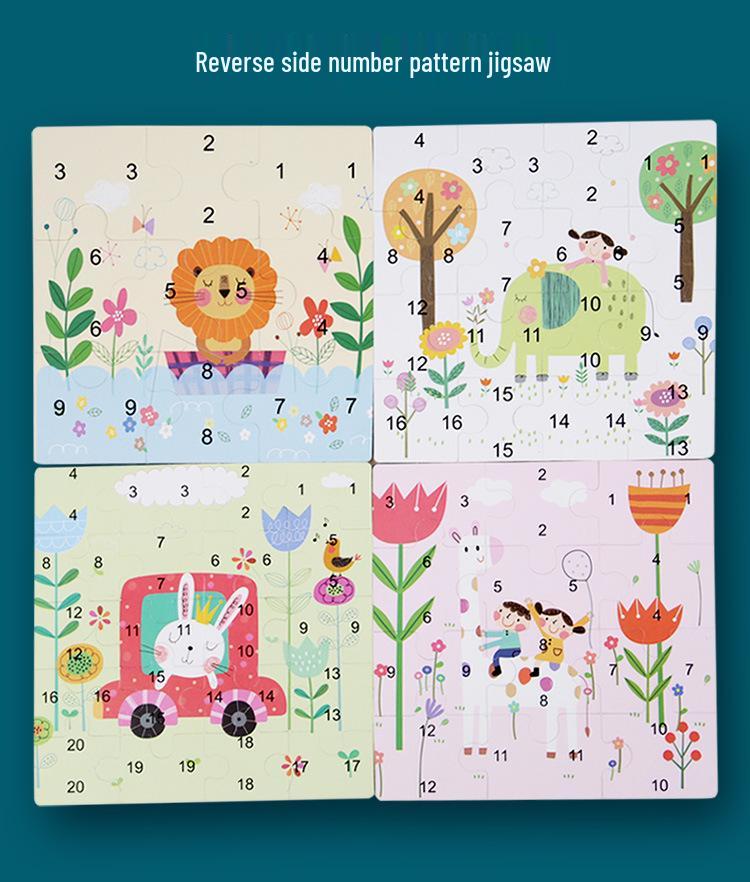 Cross-Border Wooden Puzzle Tin Box: Advanced Four-in-One Educational Toy for Kindergarten