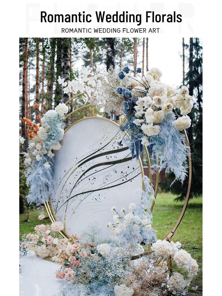 Large Silk Eucalyptus Floral Aisle Decoration for Weddings