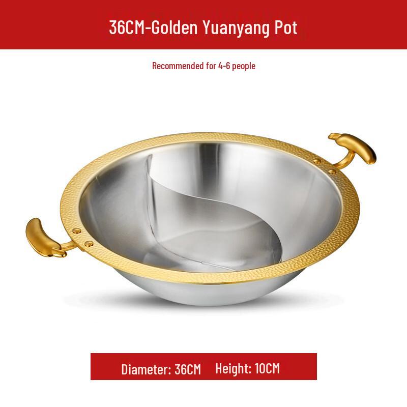 ZISIZ 304 Stainless Steel Three-Layer Divided Hot Pot