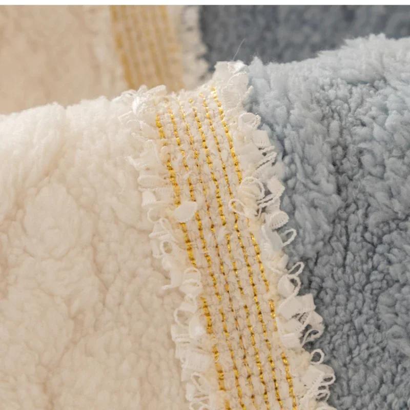 New Sofa Cushion  Matching Color Matching Winter Thickened Plush Seat Cushion Modern Minimalist Home Anti Slip Sofa Cover