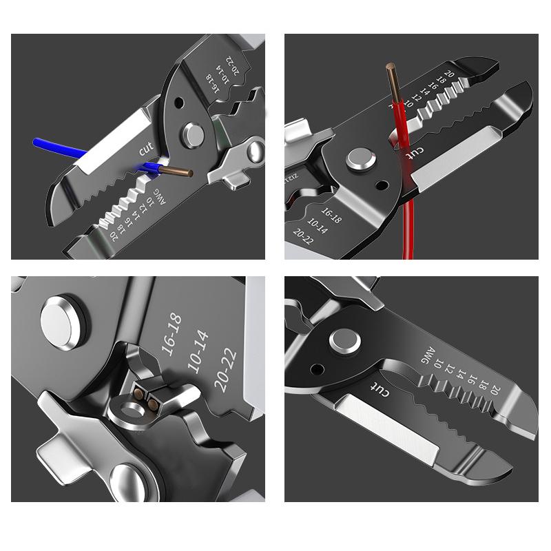Szczypce dla elektryków 25w1 wielofunkcyjne szczypce do ściągania izolacji narzędzia do przecinak do kabli zaciskanie końcówek dzielenie drutu łamanie