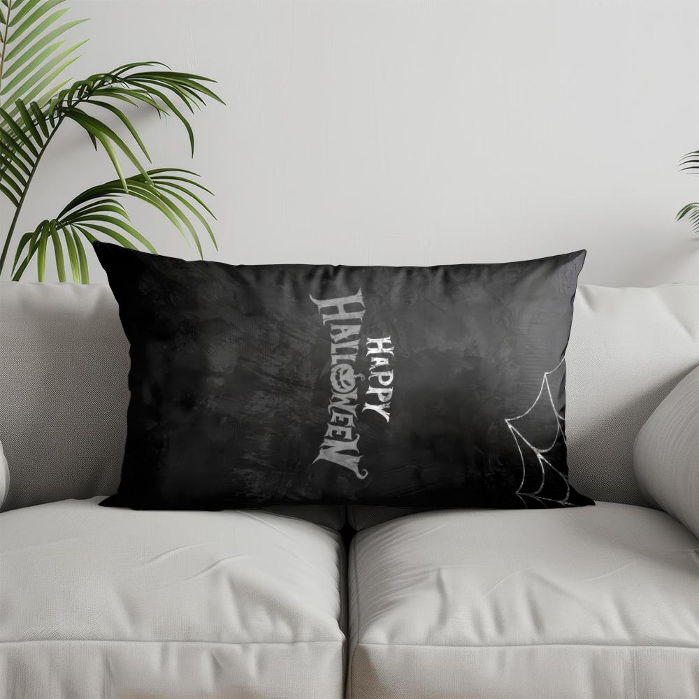 Home Decor Happy Halloween Spider Web Pillow Suitable For Sofa Bedroom Car Pillow Cover Cushion Rectangular Back Cushion