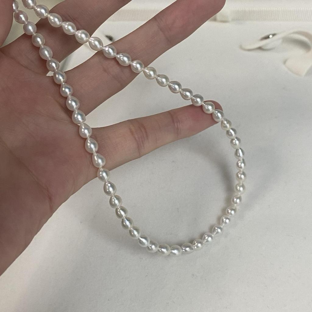 Natural Freshwater Pearls 4-5mm AK Keshi Light Bulb Shape Semi-finished DIY Necklace Materials