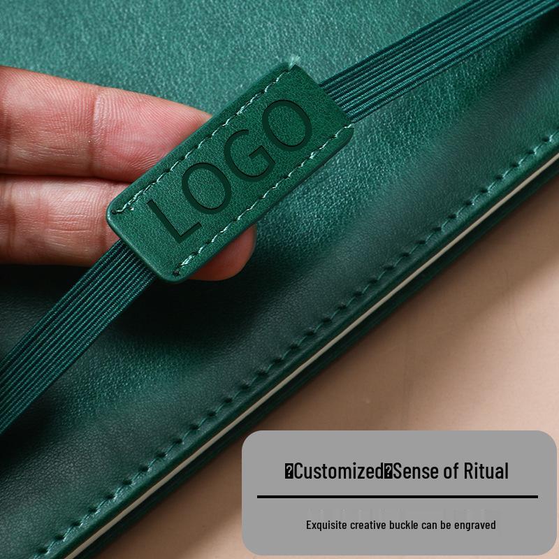 Soft Leather A5 Business Notebook with Textured Cover and Custom Logo