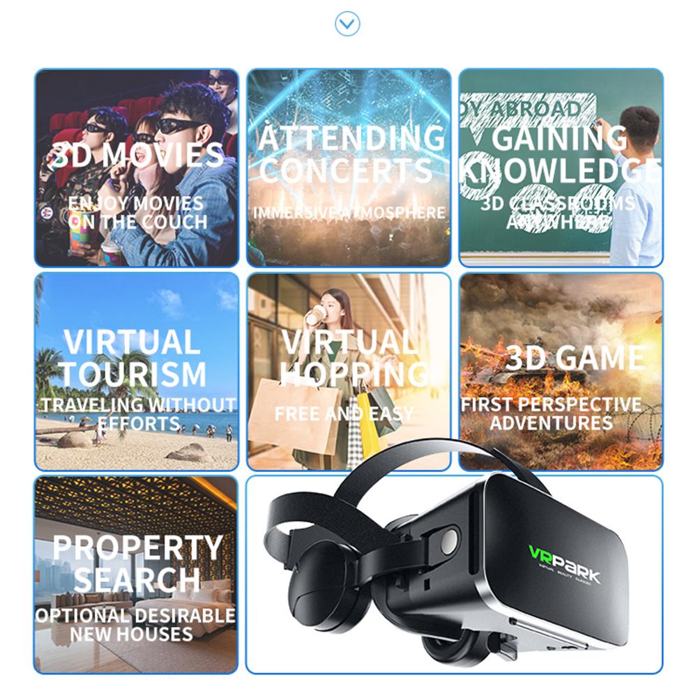 VR Glasses, Mobile Phone, Virtual Reality Headset, Bluetooth Headset Version, 3D Glasses