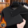 Men's High-Grade Velvet Stand Collar Hoodie - Thickened Winter Base Layer 2025