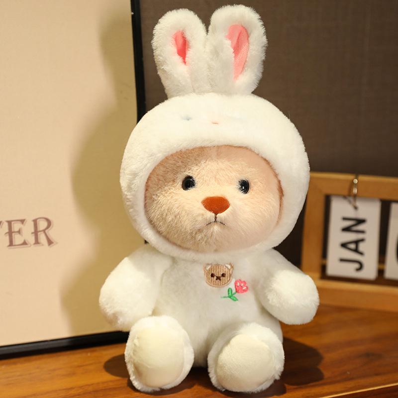 Creative Bear Cosplay Panda Doll  Plush Toys Cartoon Zoo Animal Plushie Throw Pillow Birthday Xmas Gift for Girls and Boys